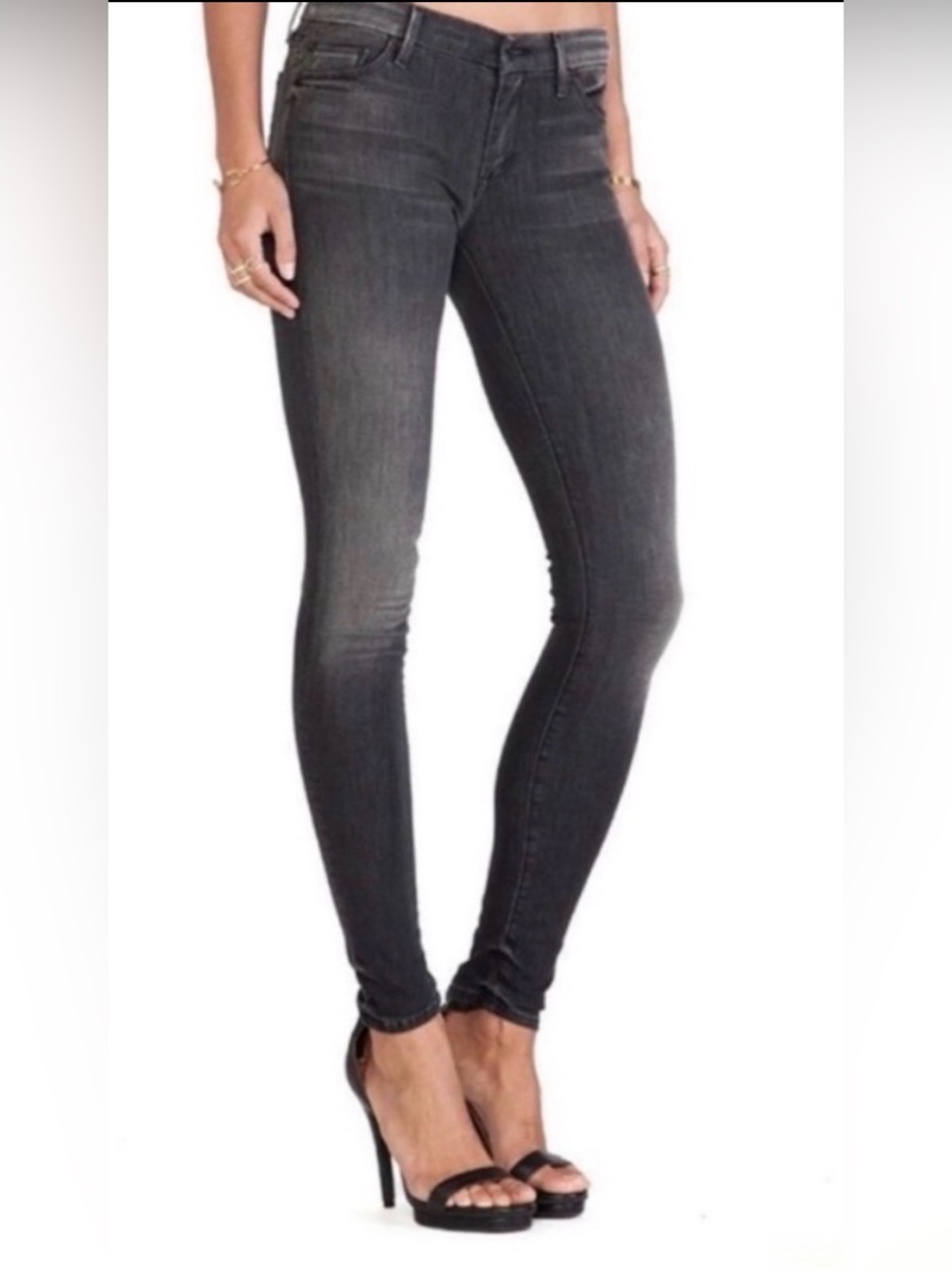 Mother The Looker Rebels & Lovers Skinny Mid Rise Jeans 26 | Dark Wash